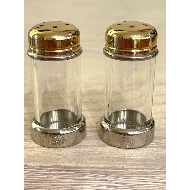 Gucci Silver and Brass Salt and Pepper Shakers For Sale - Image 12 of 12