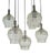 Mid-Century Cascade Pendant Light with 7 Shades in Bubble Glass and Chrome, 1960s For Sale