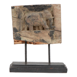 Early 20th Century Antique Wooden Elephant Panel - India