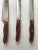 Mid Century Danish Carving Knife Set (4) 3 says Interpur Japan .... Stainless Steel 1 says Ekco Stainless Steel (smallest...