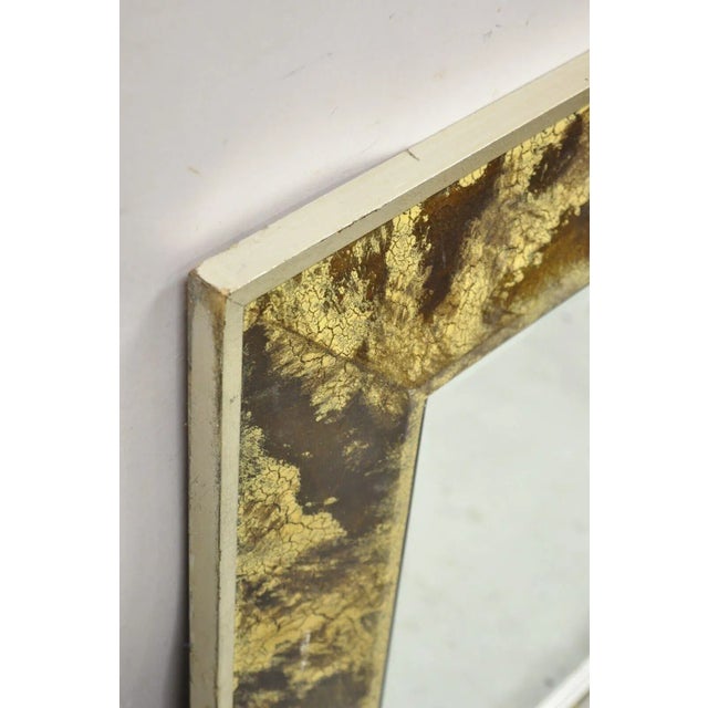 Vintage Decorative Arts Inc. Faux Tortoise Shell Painted Brown & Gold Modern Wall Mirror For Sale In Philadelphia - Image 6 of 12