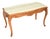 Vintage French Carved Walnut Coffee Table with Marble Top, 1930 For Sale