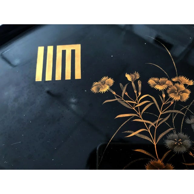 Black An Antique Japanese Lacquer Maki-e Tray For Sale - Image 8 of 8