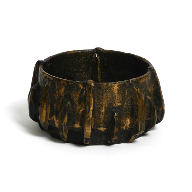 Large Mid-Century Brutalist Modern Bronze Candleholder, 1960s For Sale - Image 12 of 15