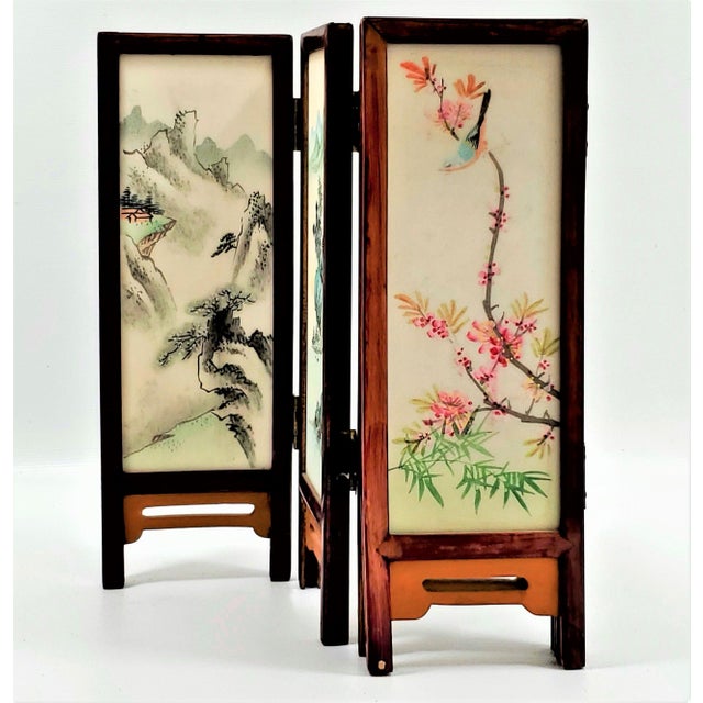 Mid 20th Century Mini Chinese Marble Folding Screen For Sale - Image 9 of 16