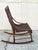 Antique Victorian Wicker and Rattan Wooden Small Rocking Chair Rocker For Sale - Image 12 of 12