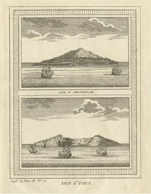 J.N. Bellin, Amsterdam and St. Paul Island, 1753, Paper