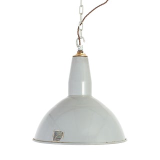 Industrial Grey Dome Pendant Light from Benjamin, 1950s For Sale