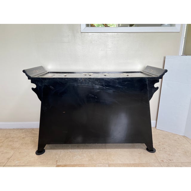 Chinoiserie Black Lacquer Altar Style Sideboard For Sale - Image 16 of 16