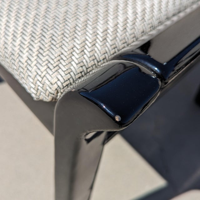 Set of Six Italian Postmodern Dining Chairs – Black Lacquer and Solid Wood, 1980s For Sale - Image 16 of 18