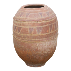 24" Tall Antique Tribal Motif African Pot