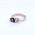 Blue Late 20th Century 18k White Gold Ring With Gia Round Blue Sapphire & Trillion Diamonds - Size 5.5 For Sale - Image 8 of 9