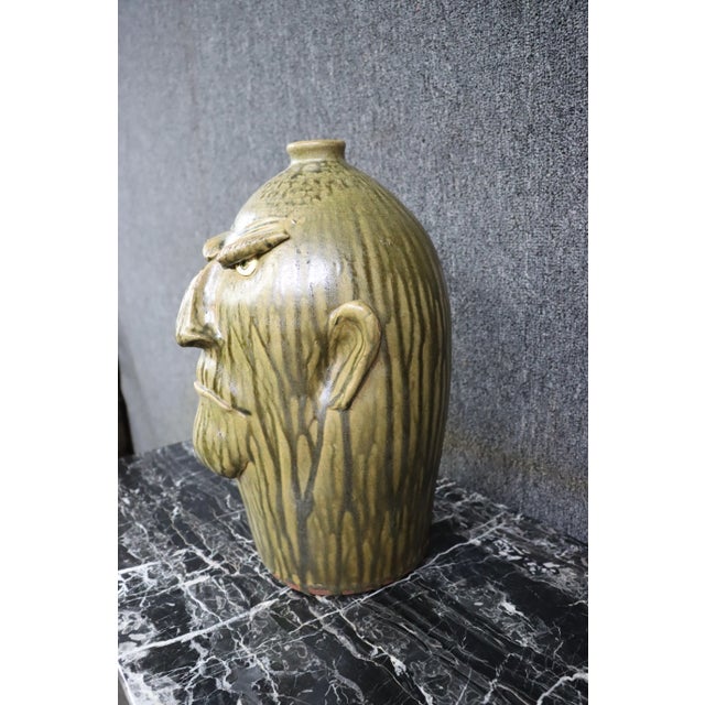 Terra-Cotta Face Jug For Sale - Image 4 of 7