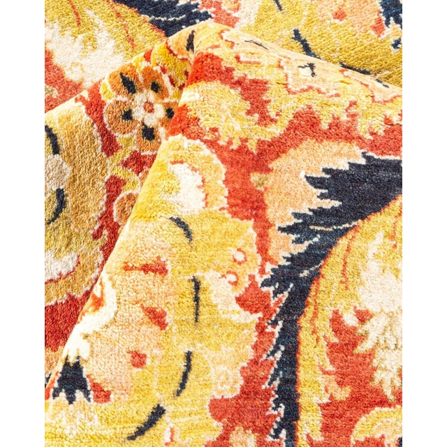 Textile Mogul, One-of-a-Kind Hand-Knotted Area Rug - Orange, 5' 10" x 9' 0" For Sale - Image 7 of 8