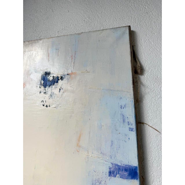 Abstract White Canvas, Oil Painting, 20th Century For Sale - Image 14 of 18