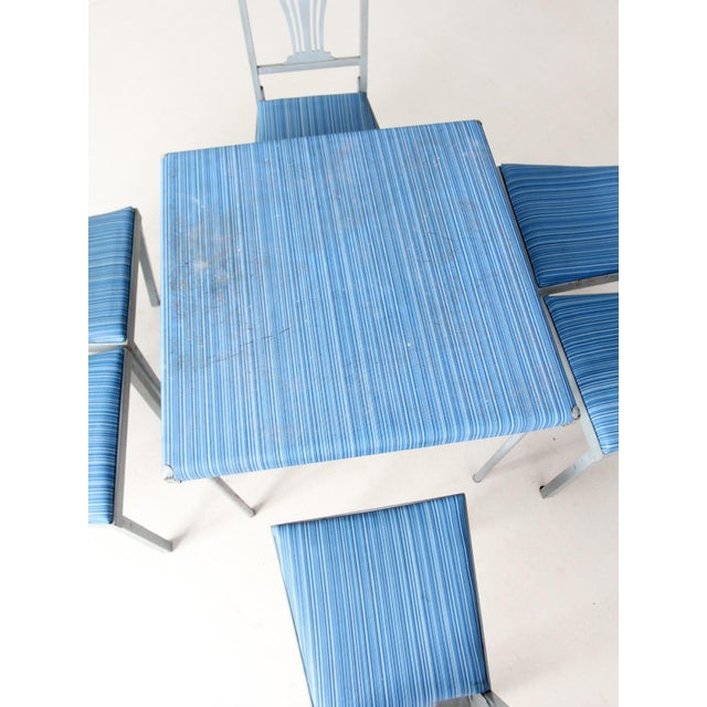 Mid-Century Modern Mid-Century Dinette Set With Samsonite Folding Table and 6 Leg-O-Matic Chairs For Sale - Image 3 of 18