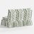 Capra Ruffle Settee in Linny Ikat Sage For Sale In Chicago - Image 6 of 7