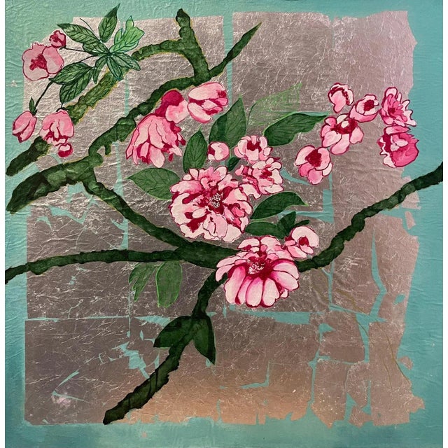 Oil paint and mixed on canvas Hand signed on the back Visual artist in oil painting & calligraphy, Corine Lescop has been...