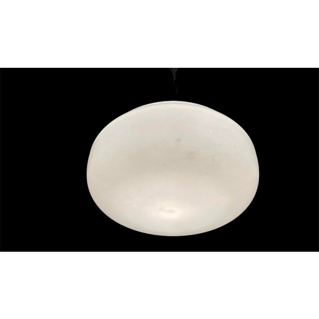 White Mid-Century White Murano Glass Pendant Light For Sale - Image 8 of 9