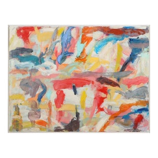 Vintage Abstract Expressionist Oil Painting 25.5 X 33.5 For Sale