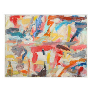 Vintage Abstract Expressionist Oil Painting Steven Jennis 25.5 X 33.5