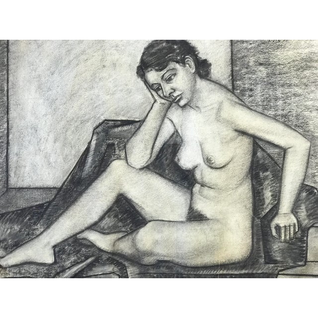 John Ayres Head in Hand May 1, 1937 Charcoal on Paper 25"x19", unframed Signed and dated in charcoal top right Came from a...