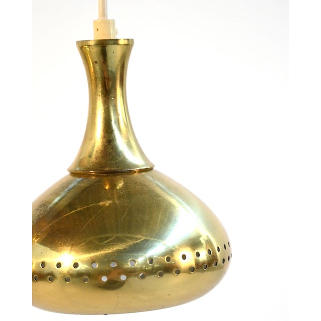 Metal Pendant Lamps attributed to Hans-Agne Jakobsson for Markaryd, 1950s, Set of 2 For Sale - Image 7 of 10