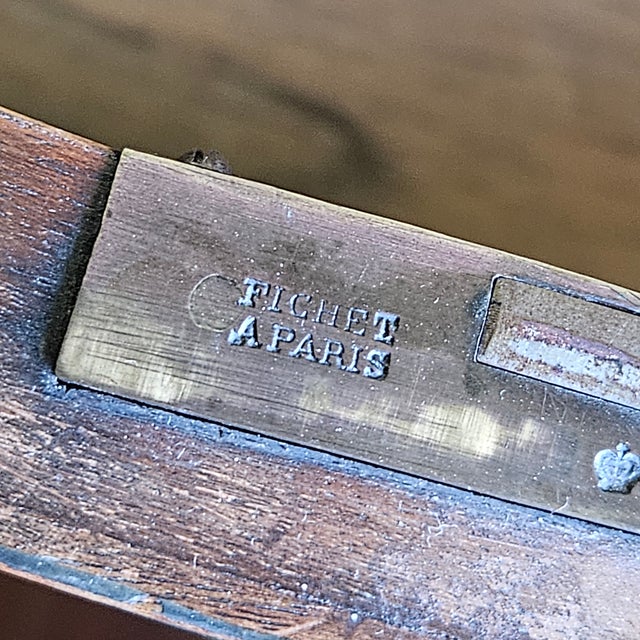 Gray 19thC Painted French Three Drawer Chest of Drawers W Fichet a Paris Locks For Sale - Image 8 of 12