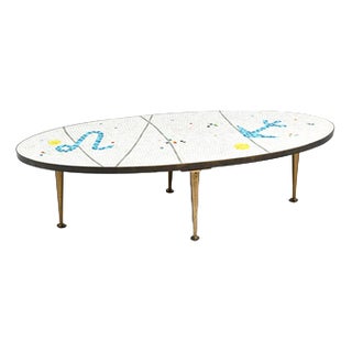 Vintage Mosaic Side Table, 1950s For Sale