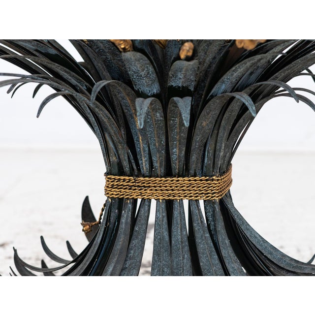 Hollywood Regency Gilt Metal Sheaf of Wheat Coffee Table, France Mid 20th C. For Sale - Image 4 of 12
