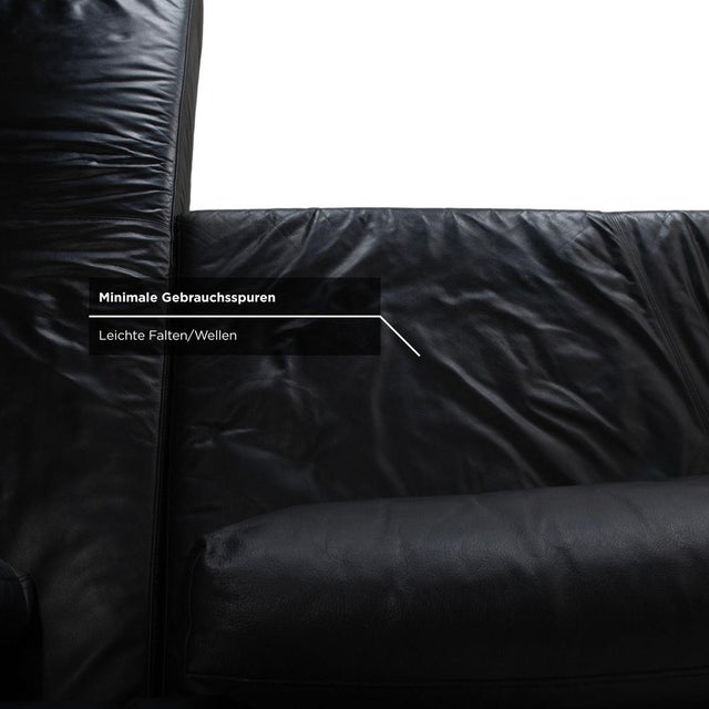 Black Face Corner Sofa in Black by Ewald Schillig For Sale - Image 8 of 15