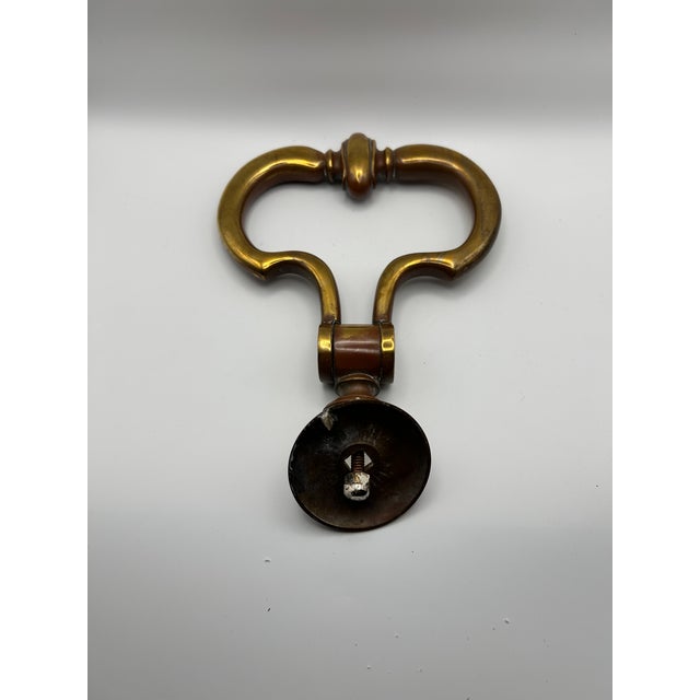 Large Victorian Brass Door Knocker For Sale - Image 4 of 5