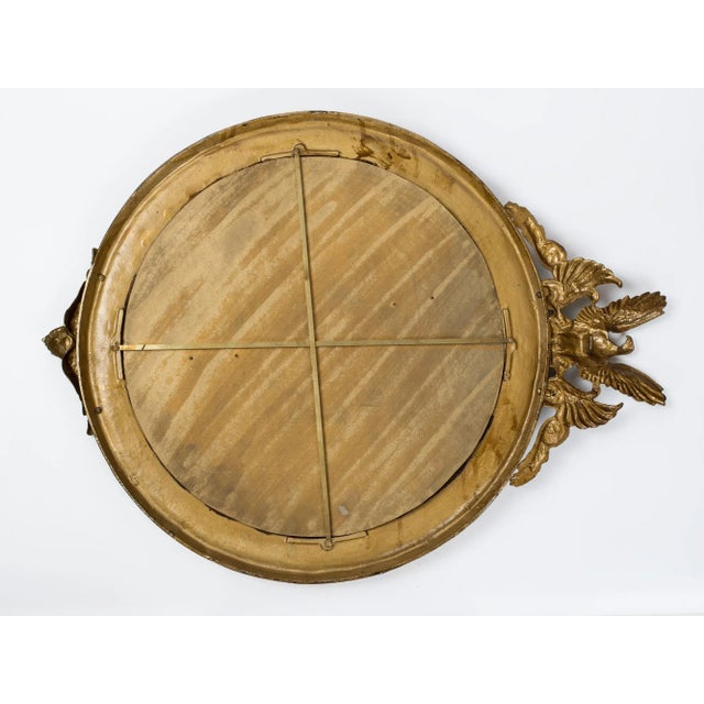 Large 1940s Brass Round Eagle Wall Picture Frame For Sale - Image 10 of 10