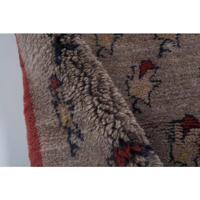 1960s Vintage Organic Wool Turkish Tulu Rug 3'7'' X 6'11'' For Sale - Image 9 of 13