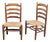 Set of Brutalist Wood and Wicker Chairs in the style of Charlotte Perriand, 1960s, Set of 2 For Sale