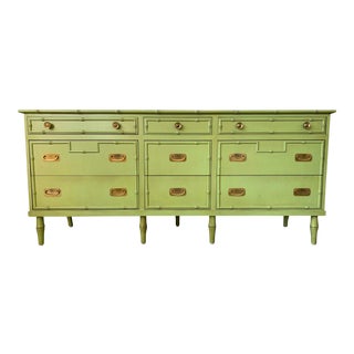 Vintage Ficks Reed Faux Bamboo Dresser For Sale