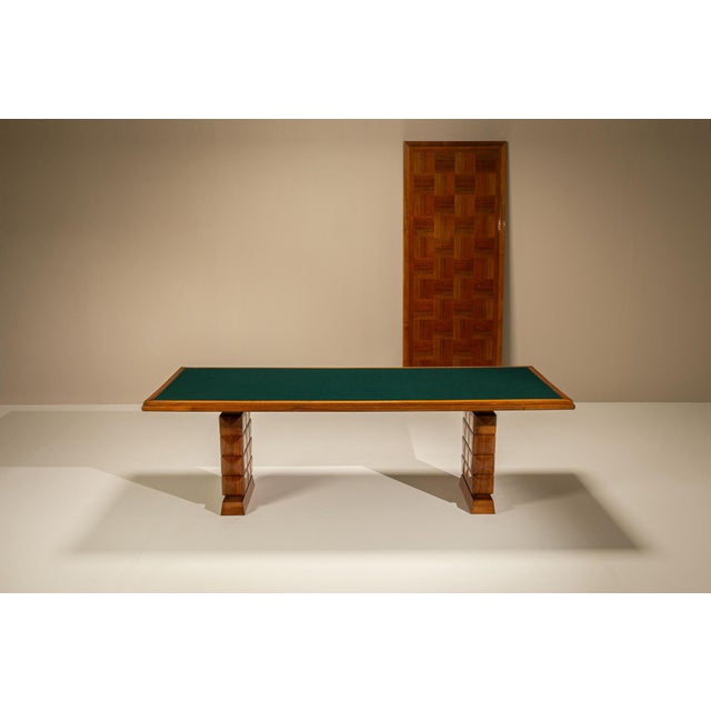 Dining Table with Game Surface attributed to Paolo Buffa, Italy, 1940s For Sale - Image 4 of 18