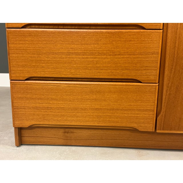 1970s Danish Modern Teak Armoire Dresser For Sale - Image 9 of 10