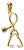 18k Yellow and White Gold Stethoscope Charm Pendant For Sale