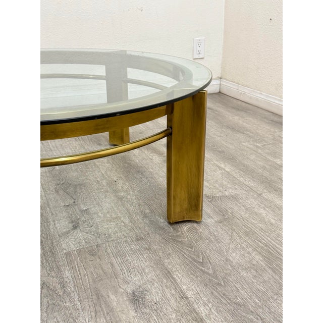 Metal Brass Coffee Table For Sale - Image 7 of 7