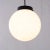 Black Vintage White Milk Glass Suspension Light, Italy For Sale - Image 8 of 10