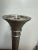 1990s Vintage Hammered Metal Tall Taper Candle Holder Candlestick Silver Tone Decor For Sale - Image 5 of 11