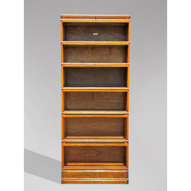 Antique Tall Bookcase in Oak from Globe Wernicke, 1890 For Sale - Image 6 of 10