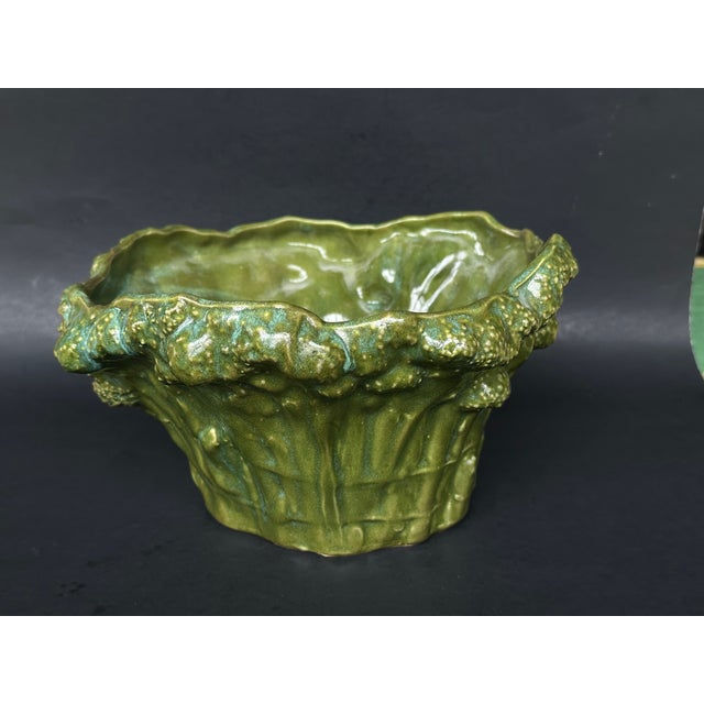 Broccoli Shaped Studio Art Pottery Bowl For Sale - Image 4 of 15