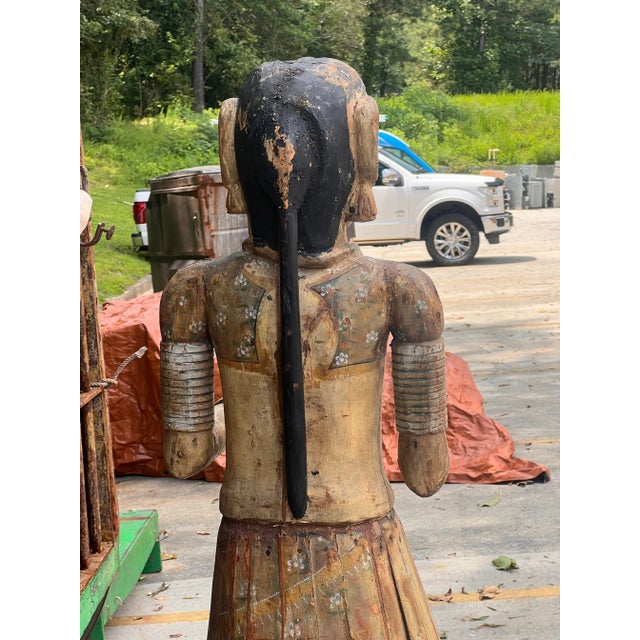 Asian Antique Life Size Wooden Statues a Pair Chairish