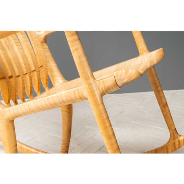 Sam Maloof Style Rocking Chair For Sale - Image 12 of 18