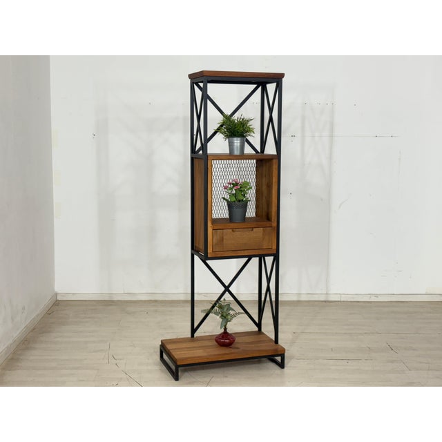 Industrial Design Bookshelf in Walnut For Sale - Image 9 of 9