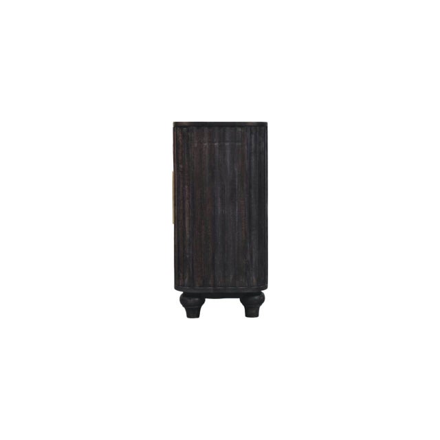 Black Savoy Sideboard in Carbon Ash With Fluted Doors For Sale - Image 8 of 8