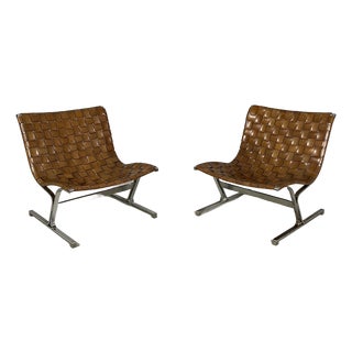 Italian Modern PLR 1 Liar Chairs by Ross Littell for ICF, 1960s, Set of 2 For Sale