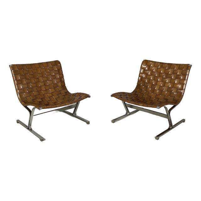 Italian Modern PLR 1 Liar Chairs by Ross Littell for ICF, 1960s, Set of 2 For Sale